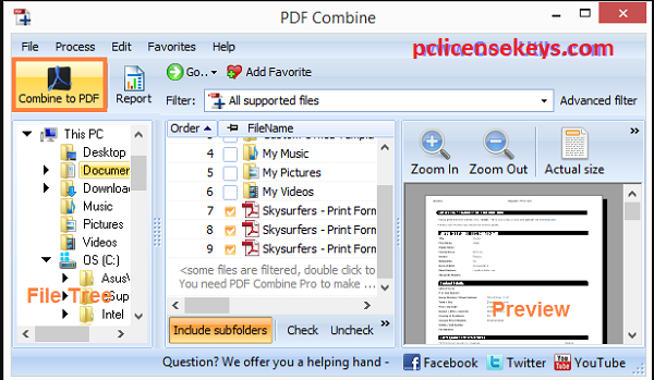 PDF Combine Pro 7.5.8125.38576 Crack With Serial Key 2022 Free